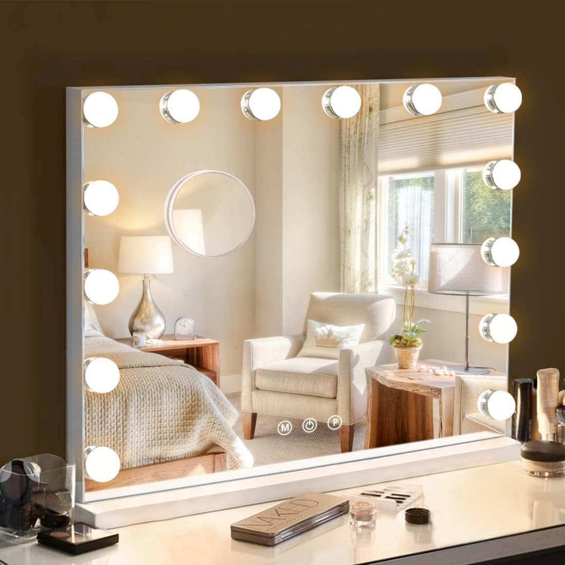15 Bulb Large Hollywood Make-up Mirror Lighting 58*46cm w/USB Charging