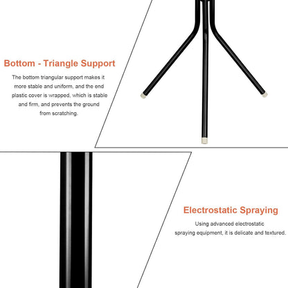 Coat Stand Coat, Hat, Jacket, Umbrella Floor Standing Rack Clothes Hanger  Hooks