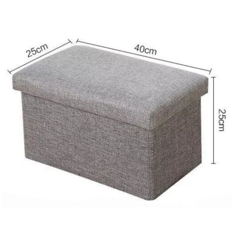 Storage Box Foldable Ottoman Seat Toy Storage Box Foot Stool Bench Home Stool UK