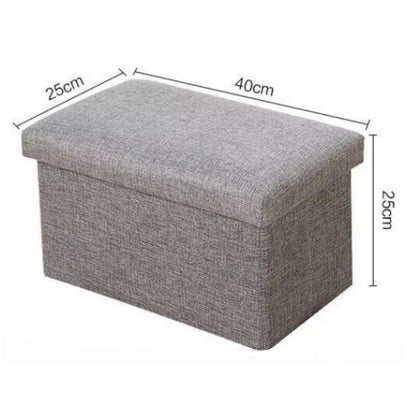 Storage Box Foldable Ottoman Seat Toy Storage Box Foot Stool Bench Home Stool UK