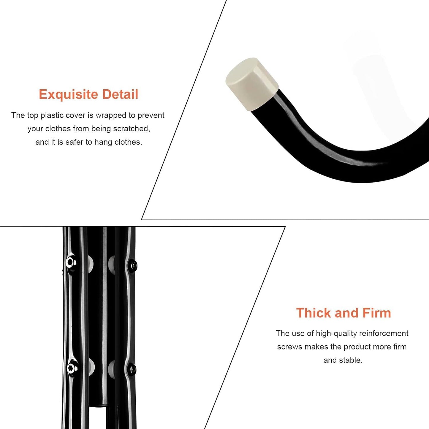 Coat Stand Coat, Hat, Jacket, Umbrella Floor Standing Rack Clothes Hanger  Hooks
