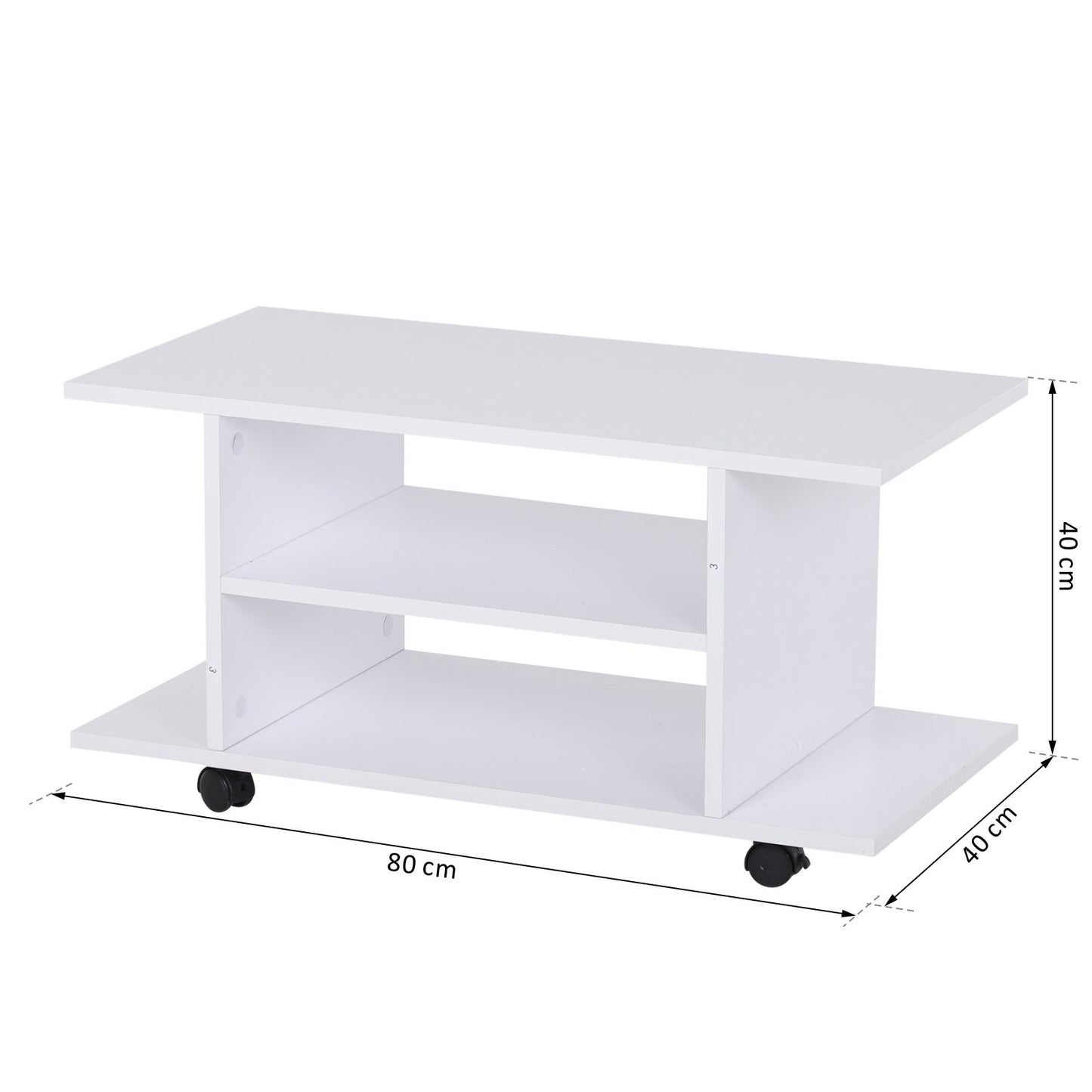Modern TV Cabinet Stand Storage Shelves Table Furniture Bookshelf  White