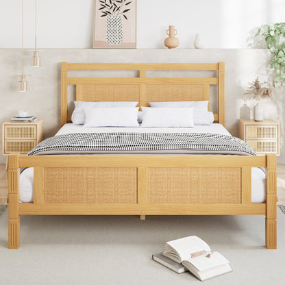 Wooden Bed, 4ft6 Double Bed , Wood Colour