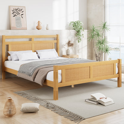Wooden Bed, 4ft6 Double Bed , Wood Colour