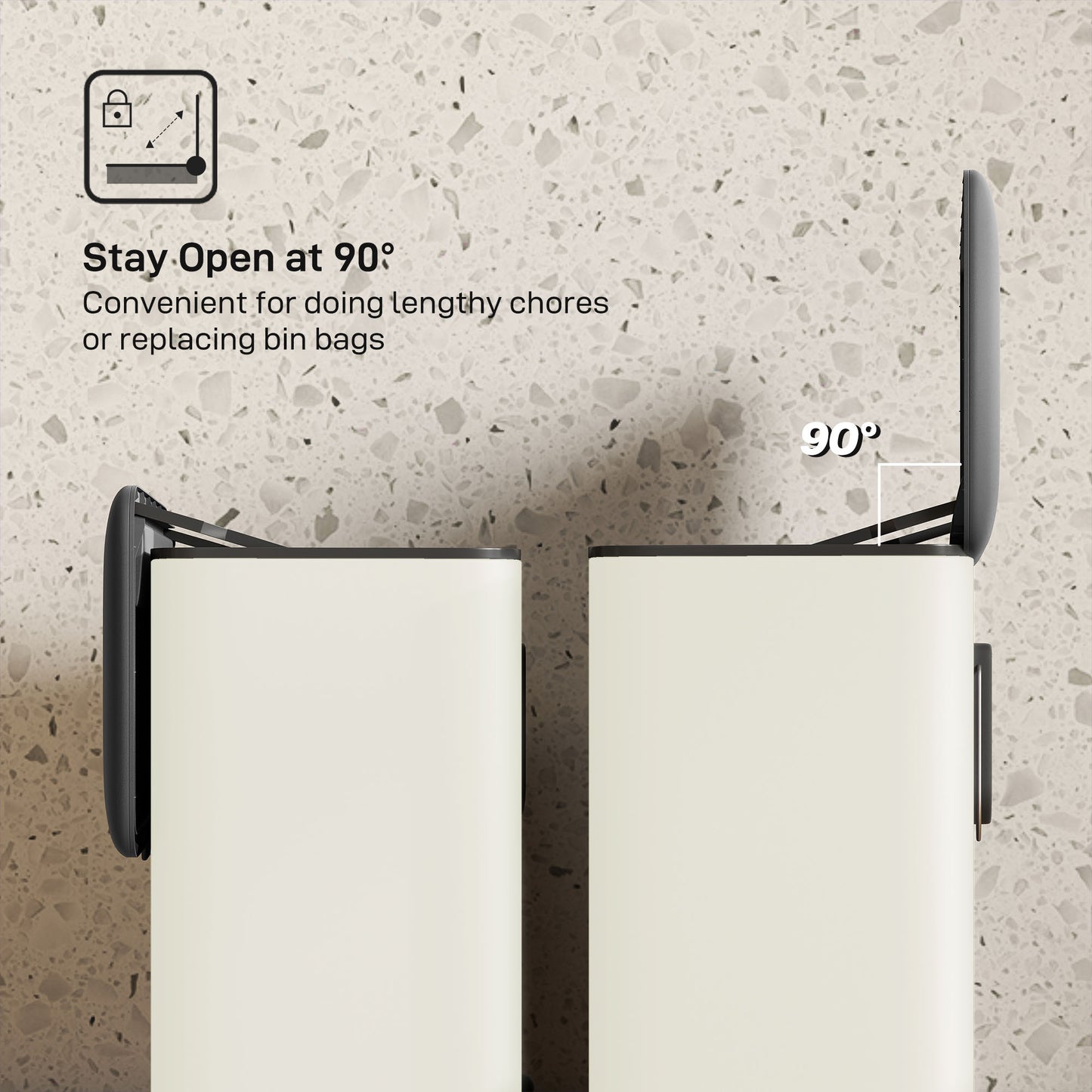8L Hanging Kitchen Bin, Rubbish Bin With Lid And Removable Inner Bucket For Kitchen Cabinet Door, Under Sink, Office