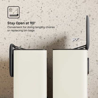 8L Hanging Kitchen Bin, Rubbish Bin With Lid And Removable Inner Bucket For Kitchen Cabinet Door, Under Sink, Office
