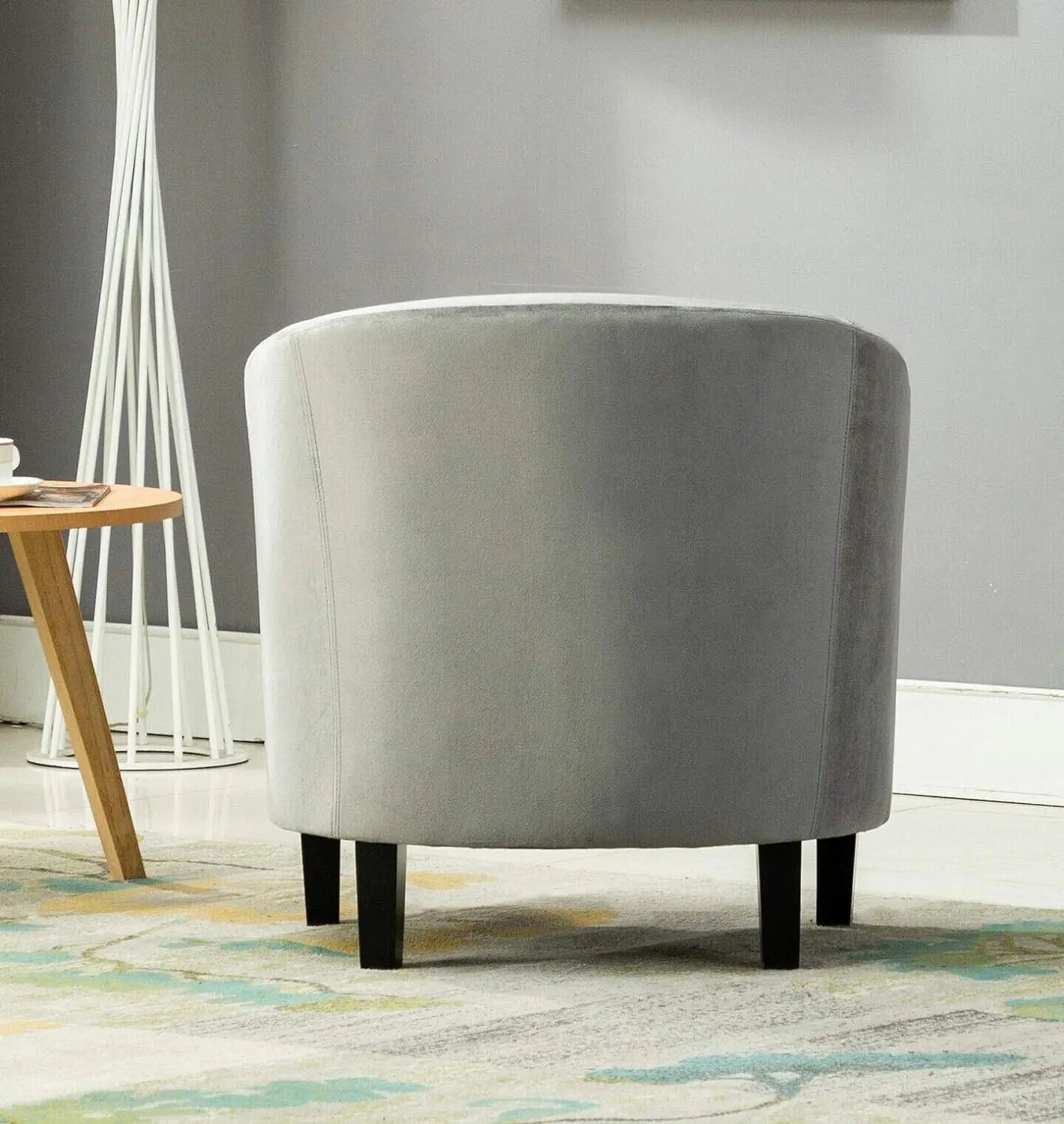 Velevt Fabric Tub Chair, Upholstered Armchair, Club Chair for Living Room