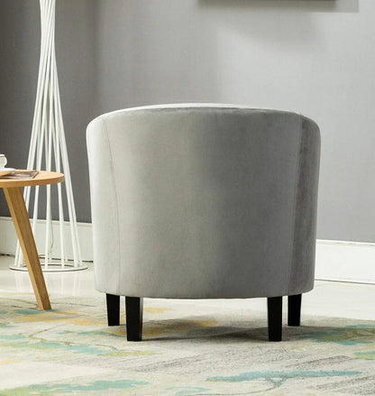 Velevt Fabric Tub Chair, Upholstered Armchair, Club Chair for Living Room
