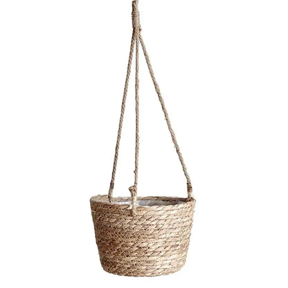 Garden Hanging Planter Macrame Plant Storage Basket Jute Rope Woven Indoor Outdoor Flower Pot Holderrs Plant Hangers Home Decor