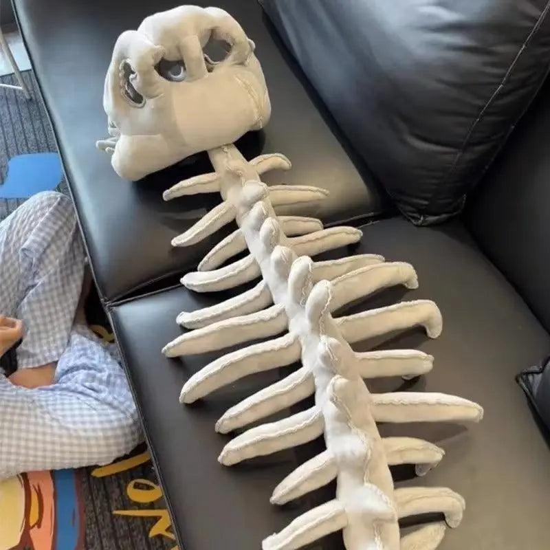 New Dinosaur hat Celebrity-Style Plush Cartoon Skeleton Headgear Halloween Costume Plush Toy Funny Doll Soft Surprise Gift