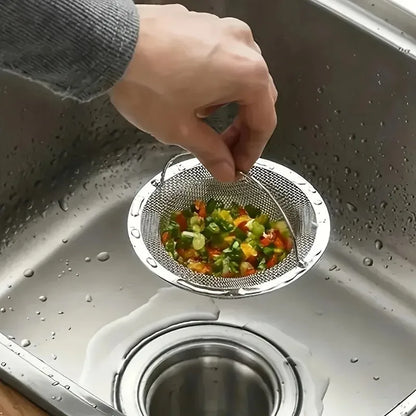 1pc Kitchen Sink Strainer W/Handle, RV Kitchen Sink, Sink Waste Strainer, Stainless Steel Sink Dishwasher Hopper, Restaurant Sin