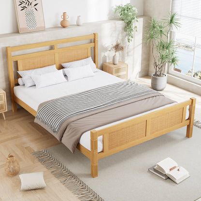 Wooden Bed, 4ft6 Double Bed , Wood Colour