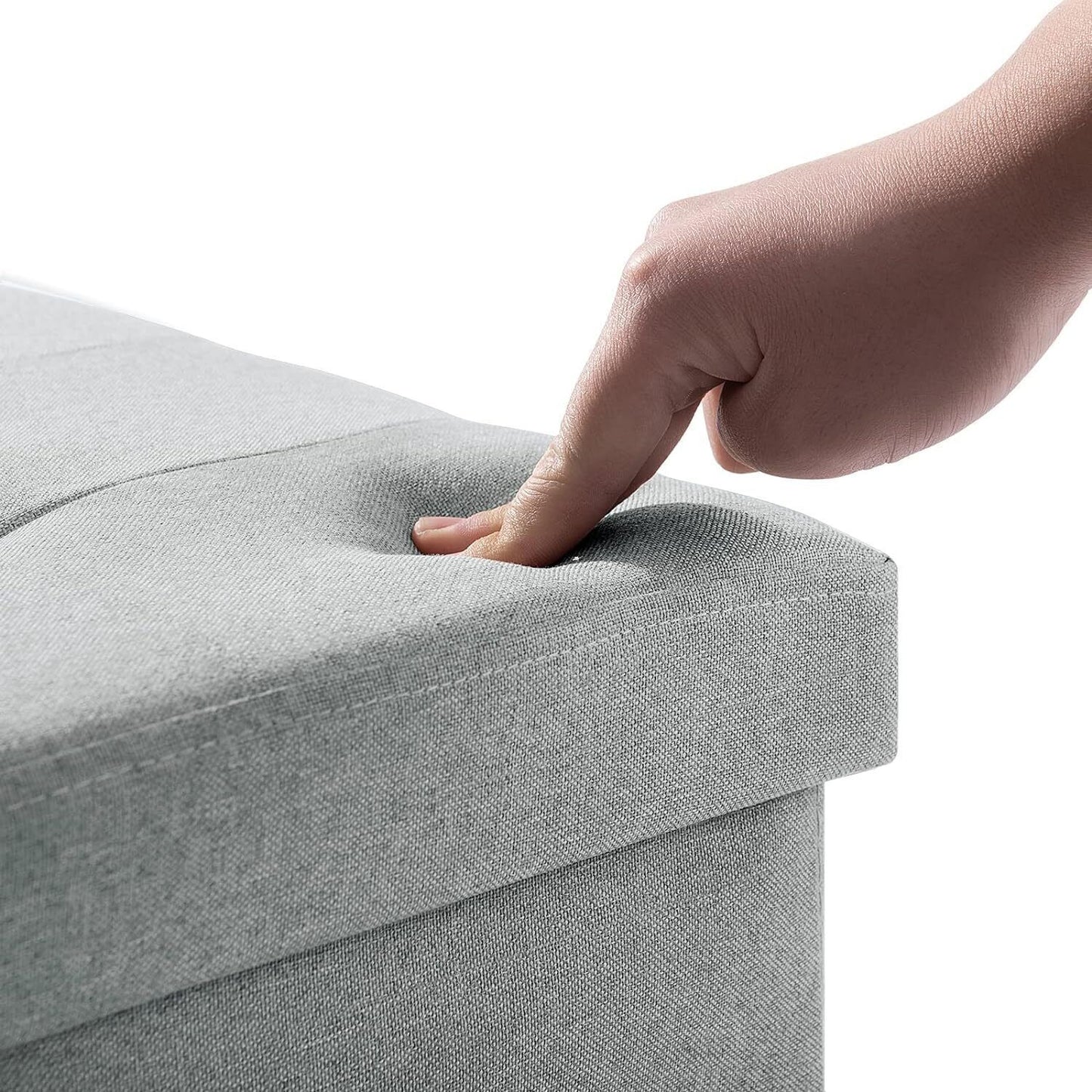 Storage Box Foldable Ottoman Seat Toy Storage Box Foot Stool Bench Home Stool UK