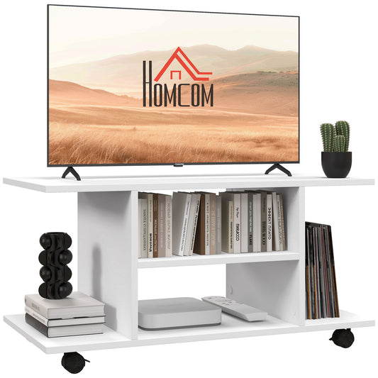 Modern TV Cabinet Stand Storage Shelves Table Furniture Bookshelf  White