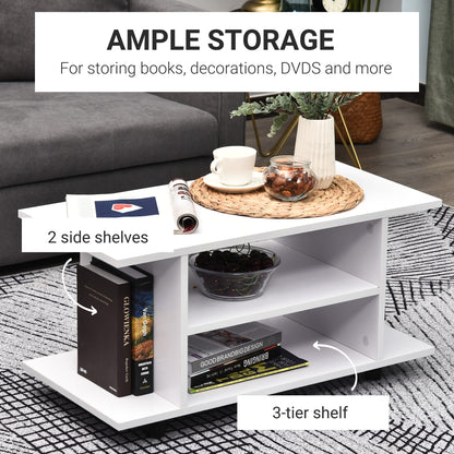Modern TV Cabinet Stand Storage Shelves Table Furniture Bookshelf  White